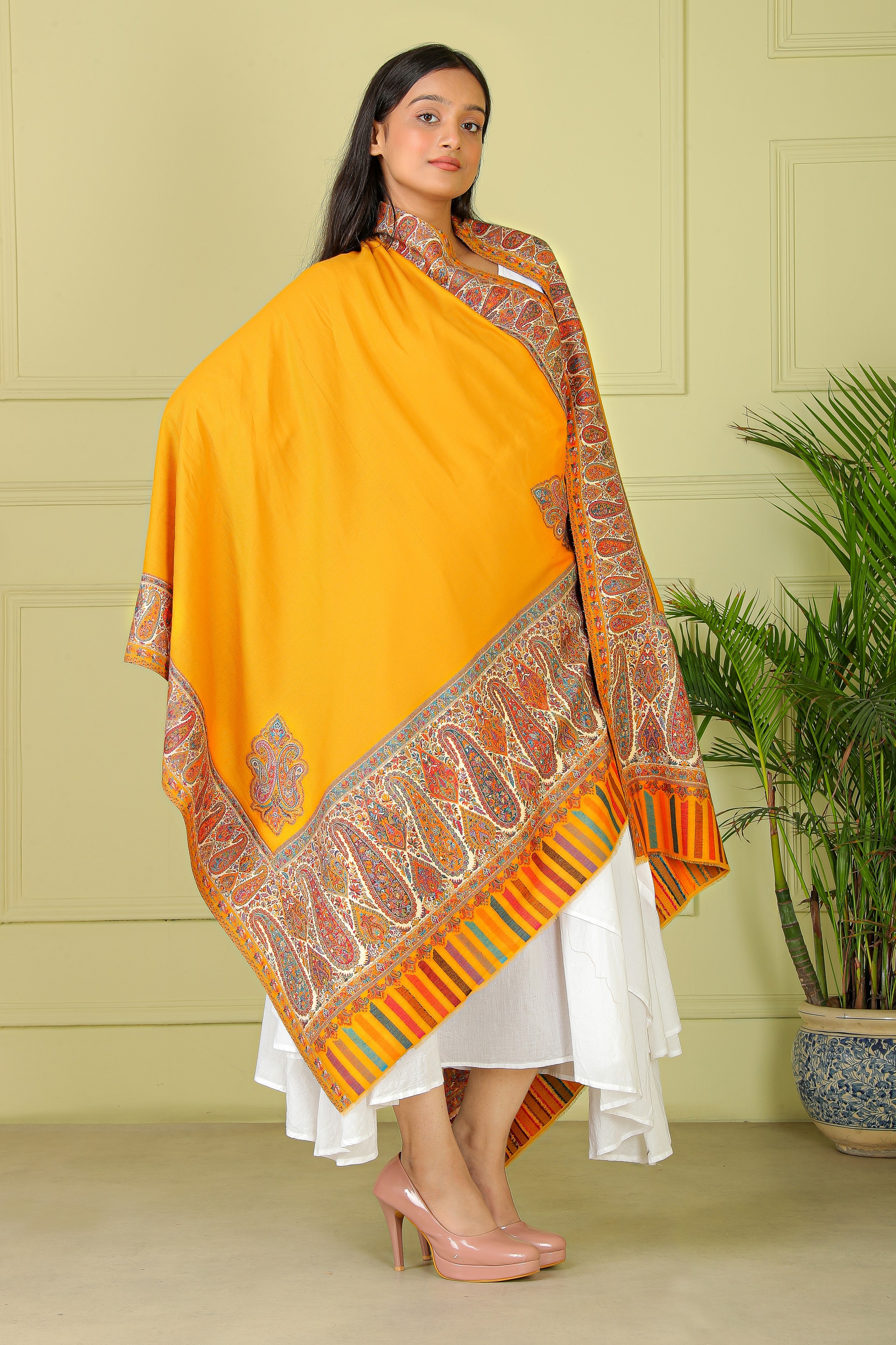 Kani Mustard women Soft touch Shawl