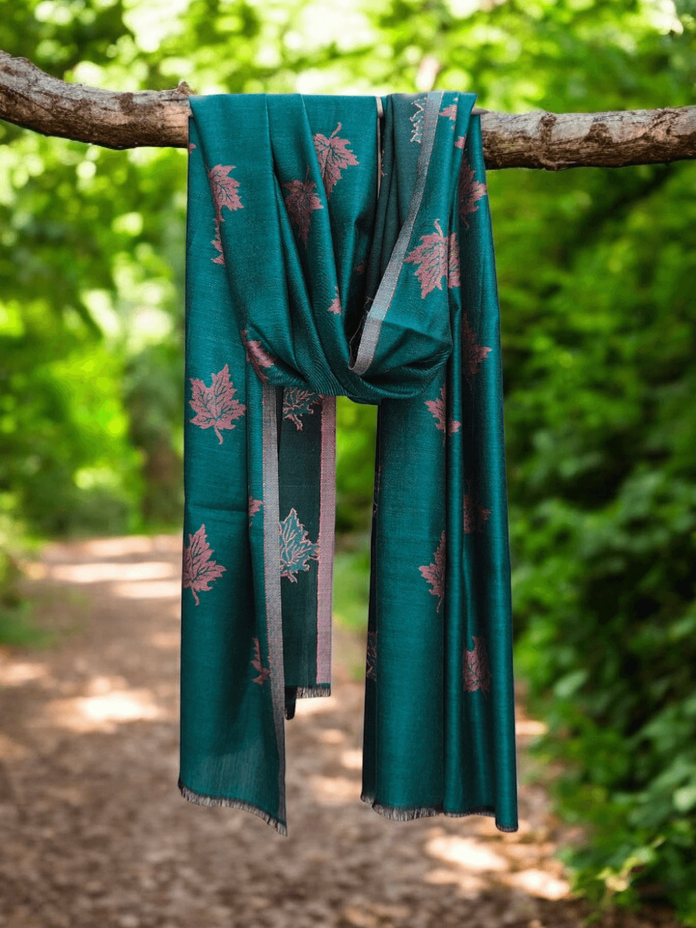 Modal soft silk Stole-Teal