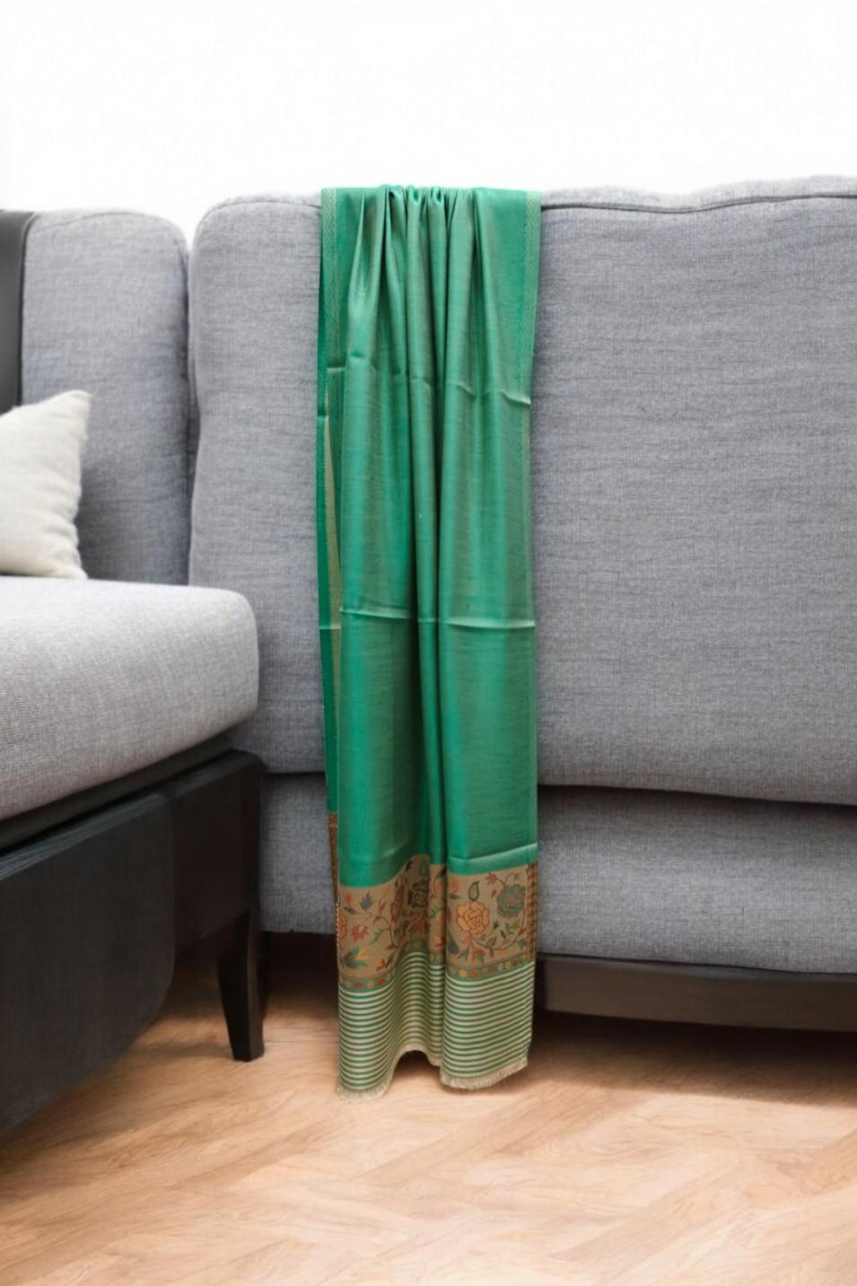 Reversable Modal smooth soft silk Stole Green